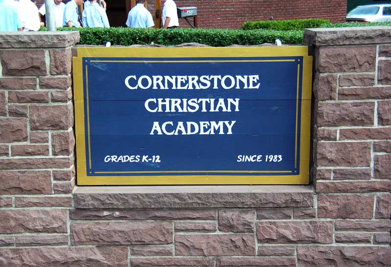 School sign | Christian Academy in Brockport, NY | Cornerstone Christian Academy